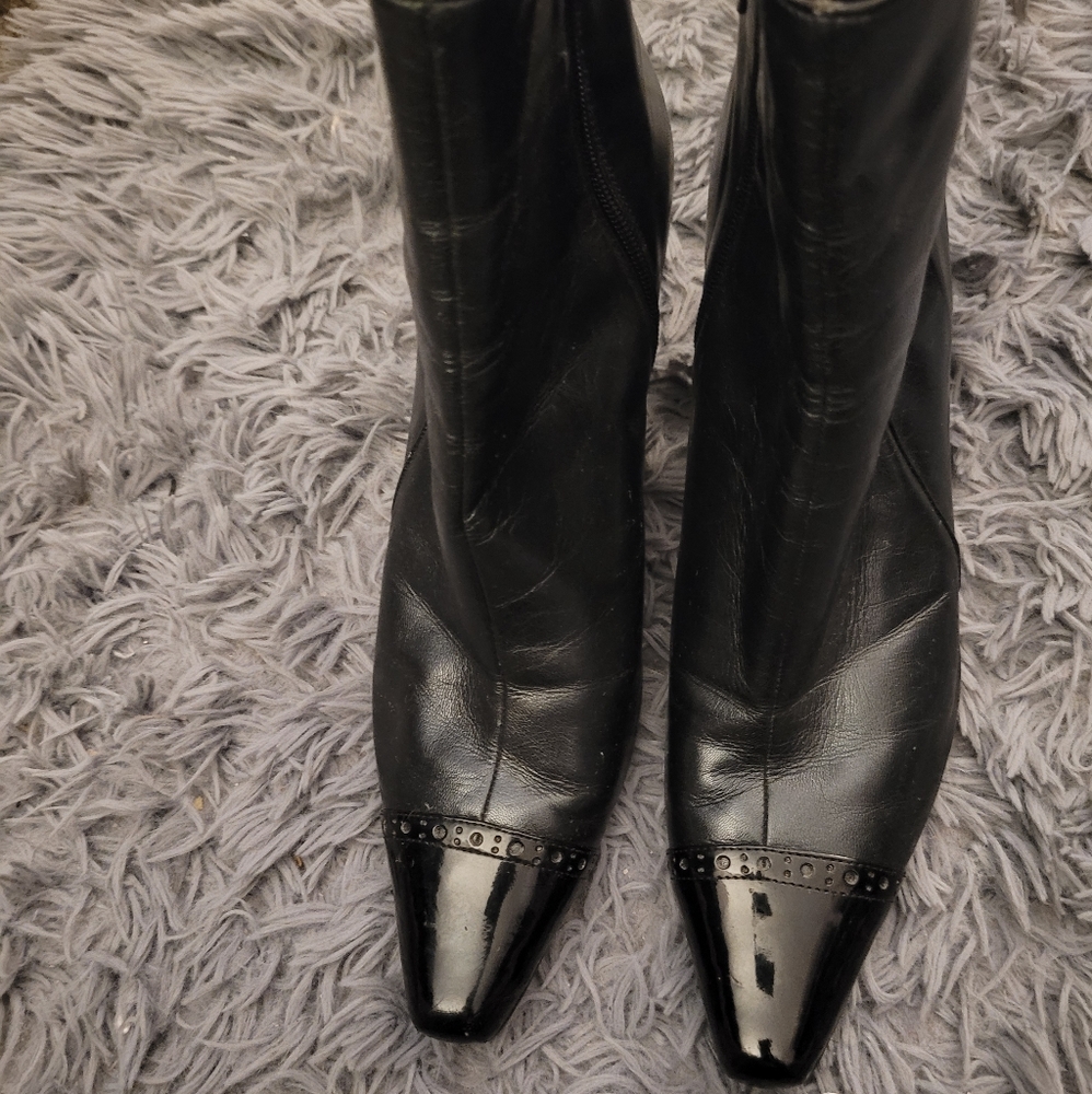 Real leather boots 3 1/2 heel
